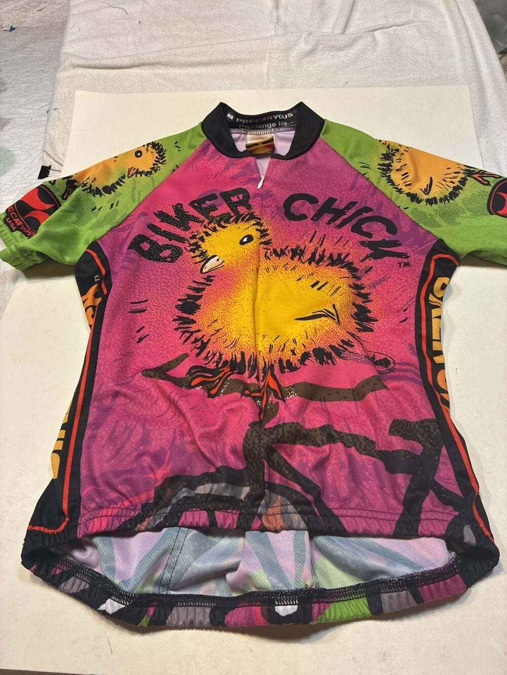 World Jerseys Precaryous Biker Chick Women's Cycling Jersey